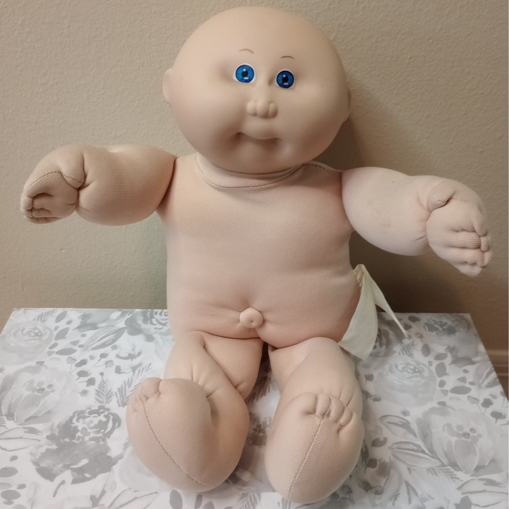 Vintage 1982 Cabbage Patch Kids Doll Bald Blue Eyes Xavier Roberts Coleco 42